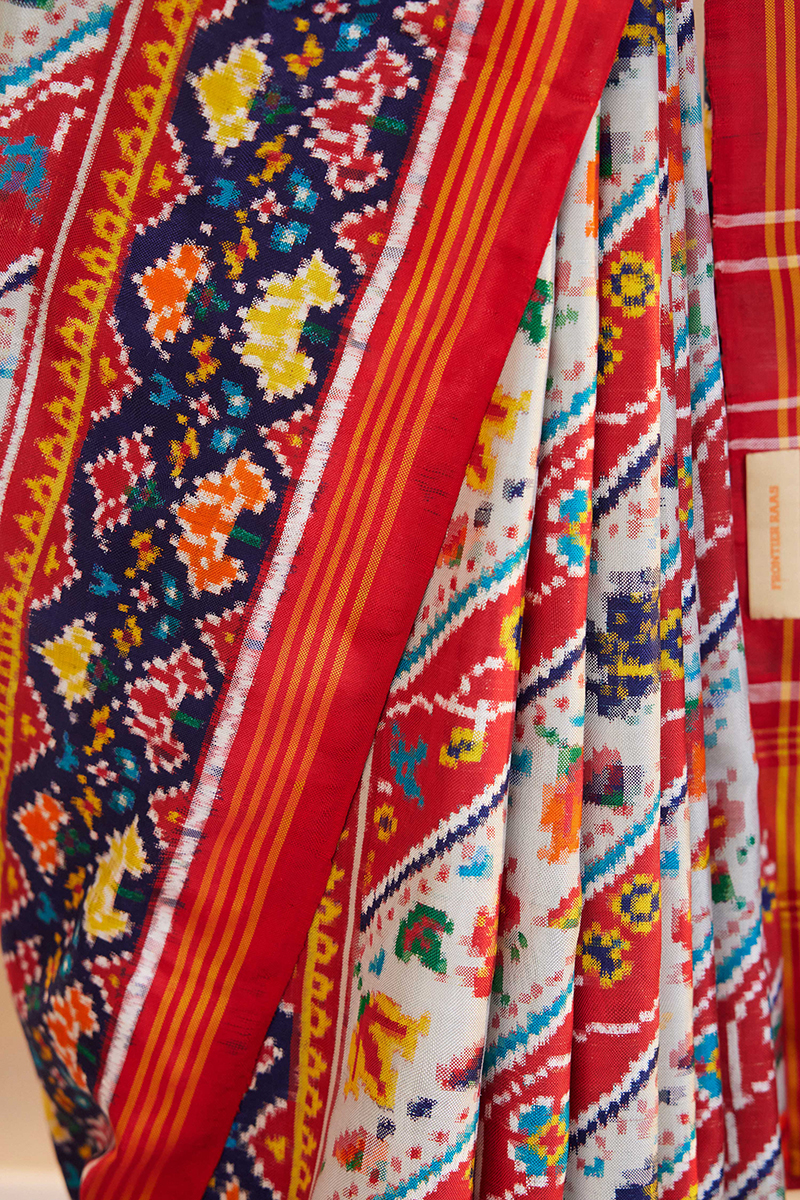 Ivory Patan Patola Saree