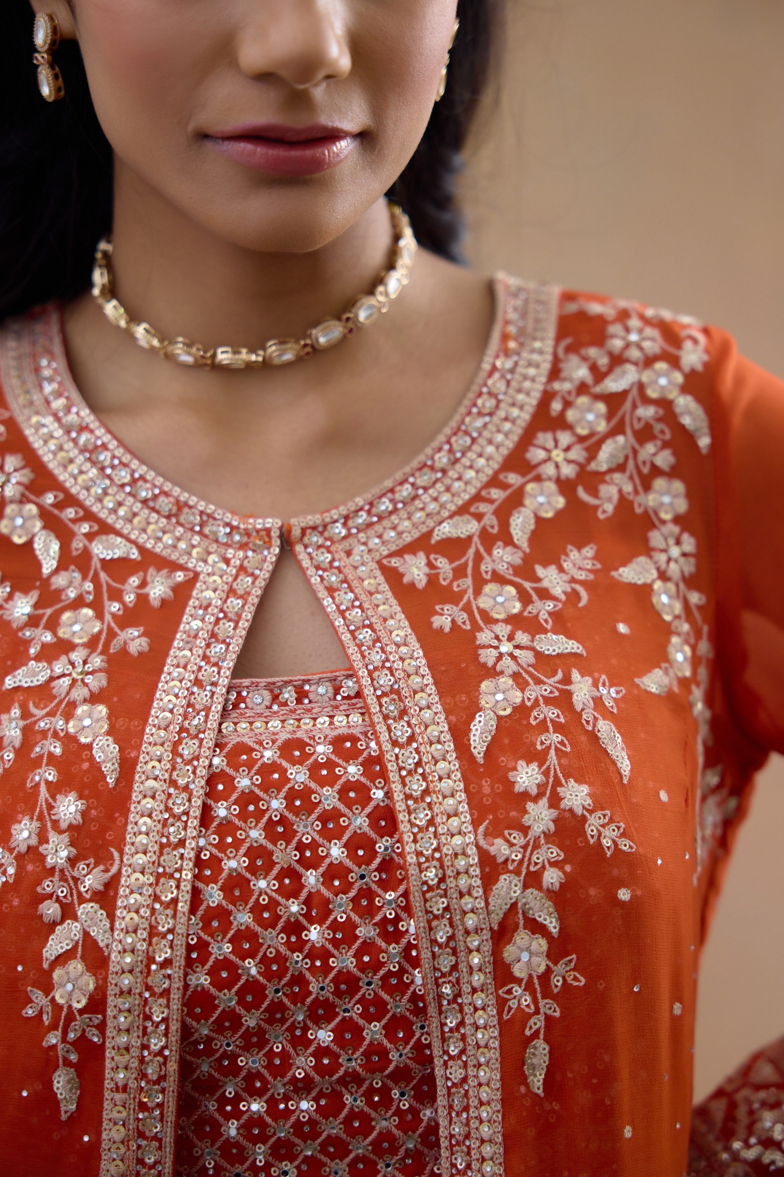Rust Orange Sharara