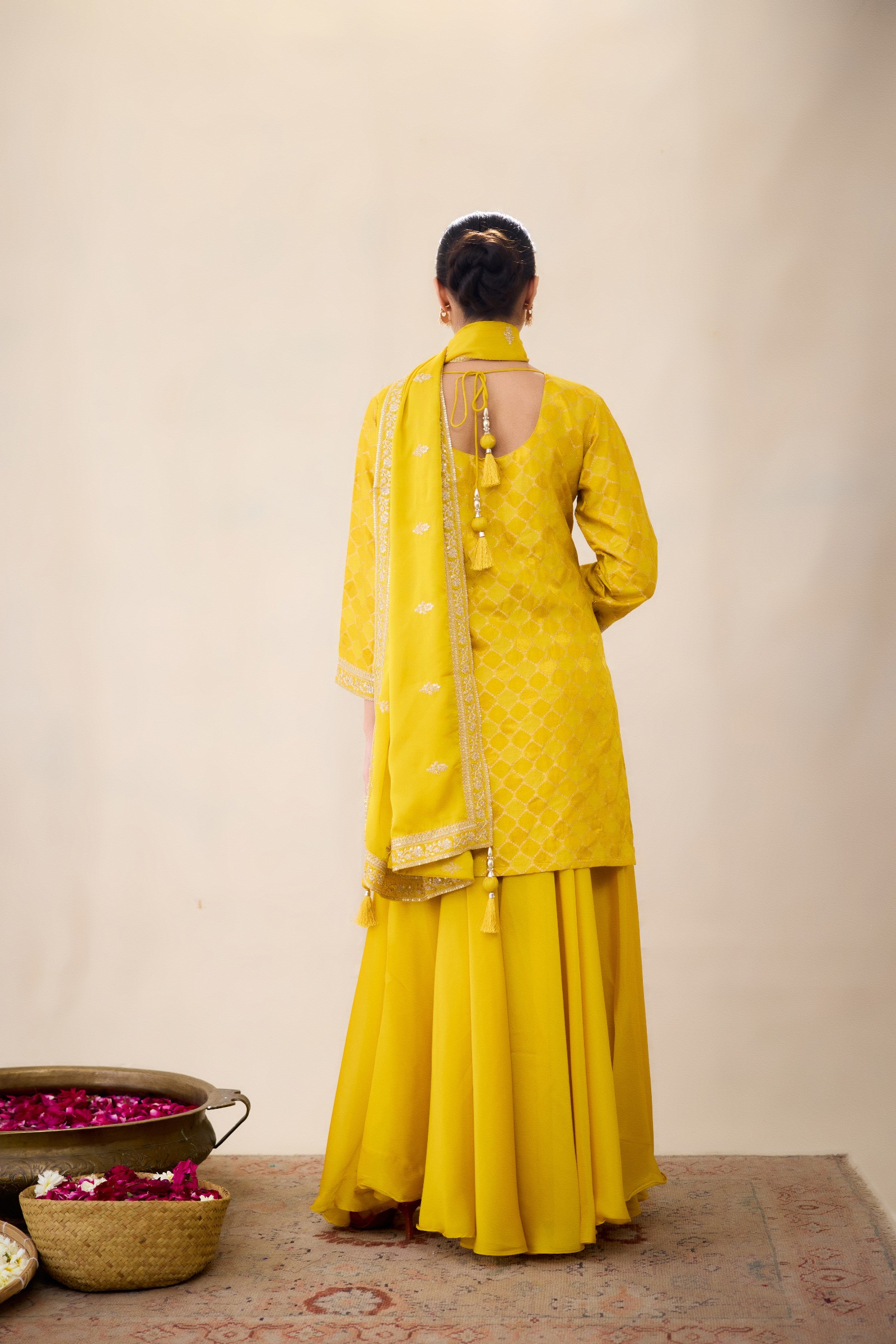 Sun Yellow Sharara Set