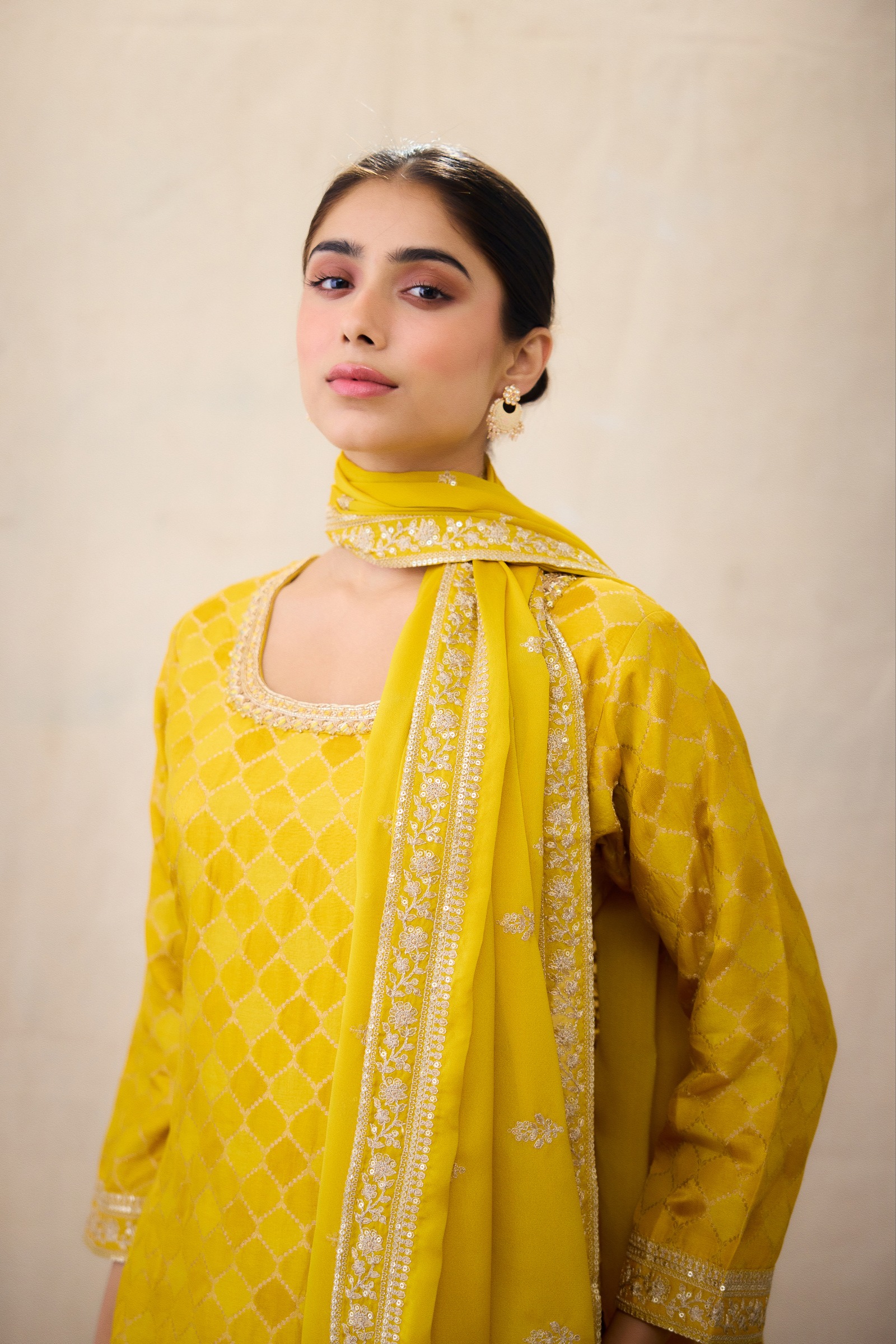 Sun Yellow Sharara Set