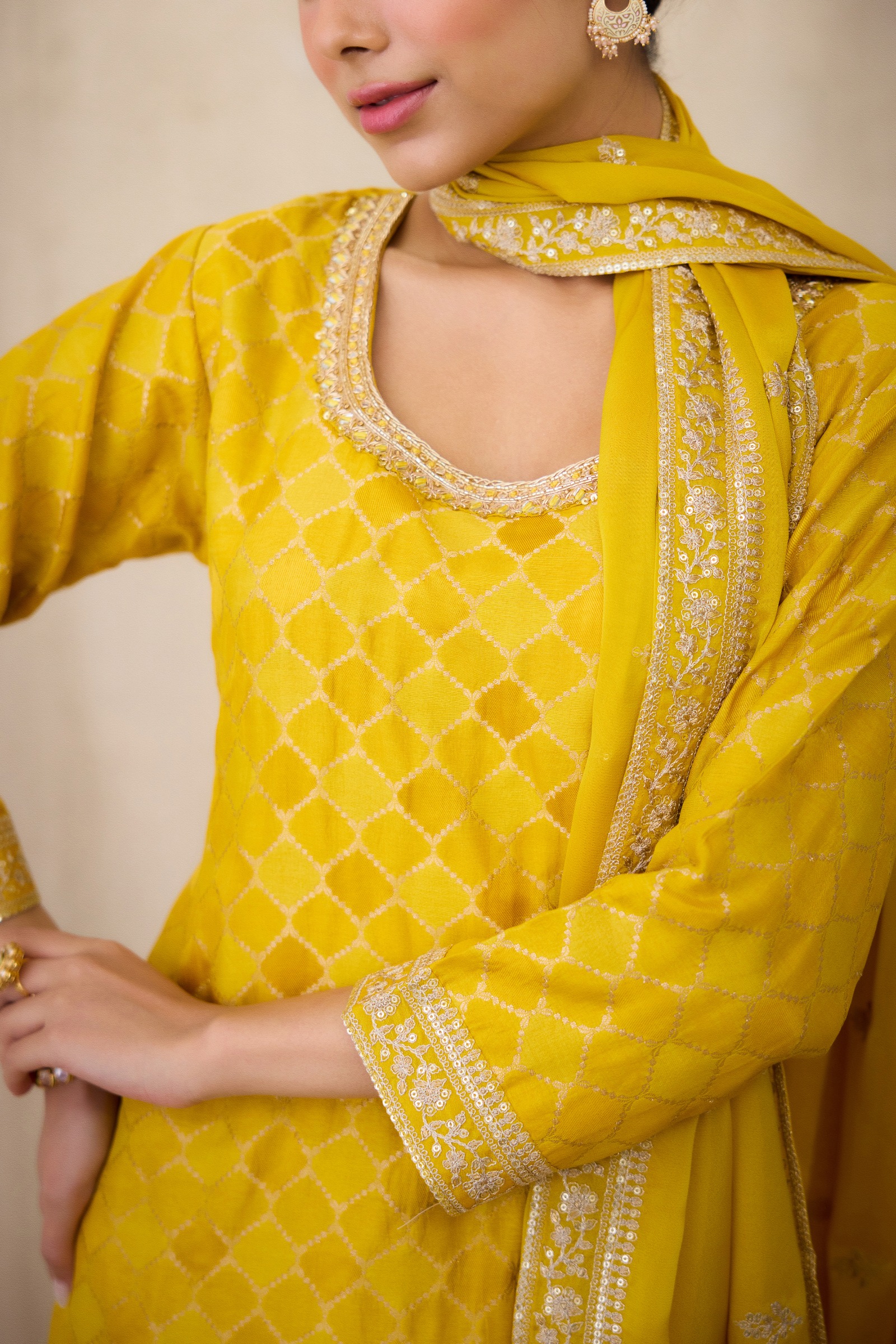 Sun Yellow Sharara Set