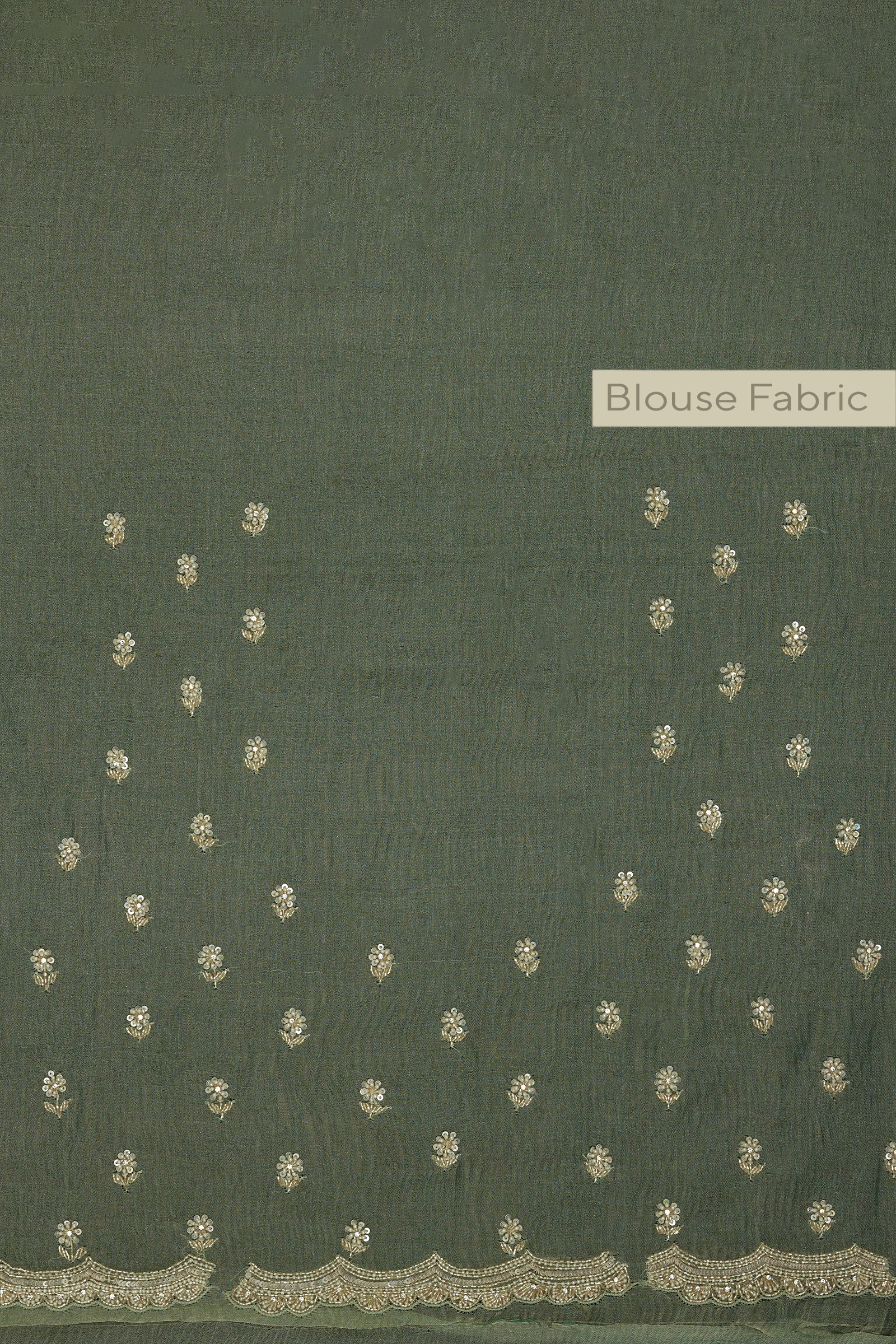 Ocean Green Tissue Organza Saree
