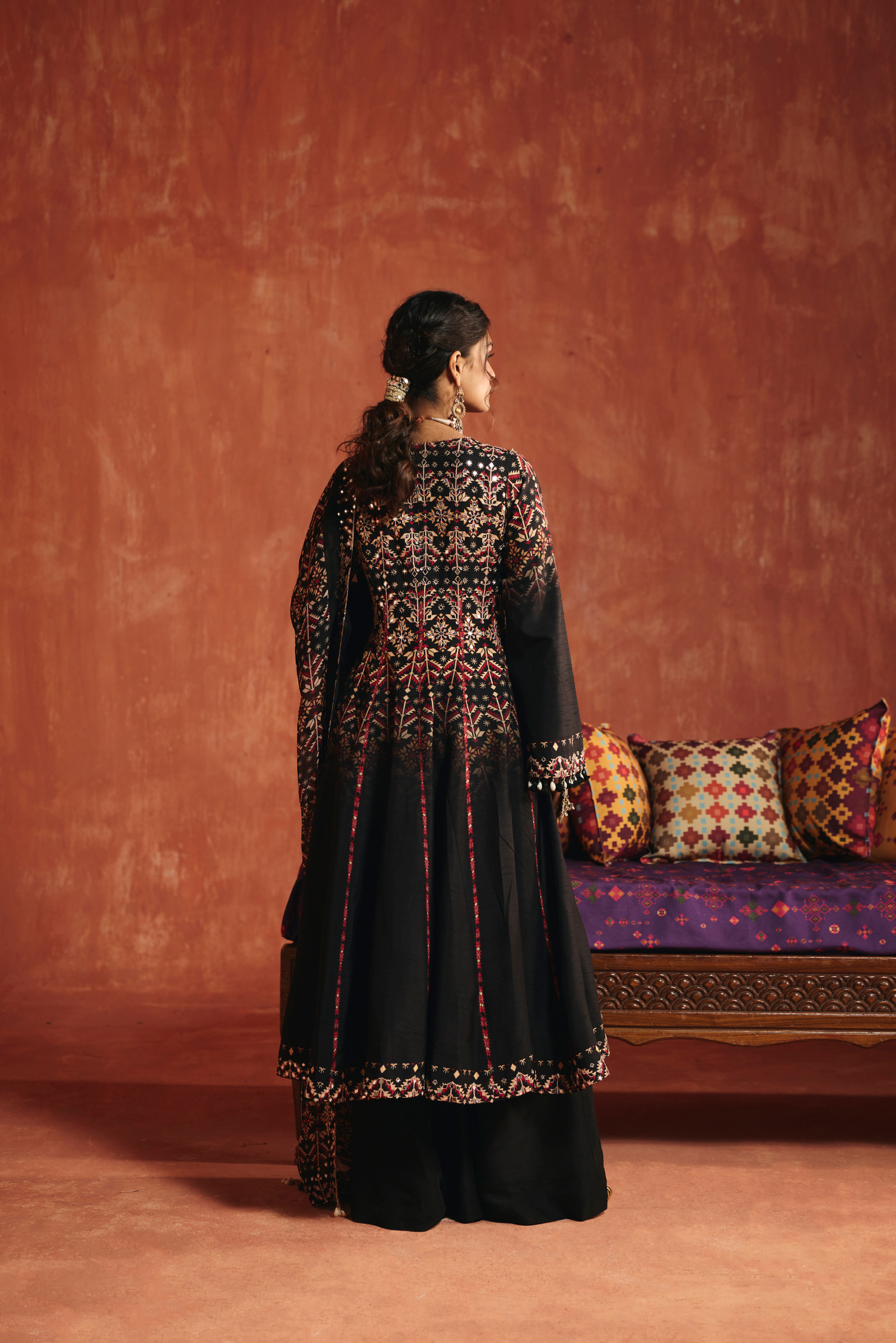 Black Silk Palazzo Set