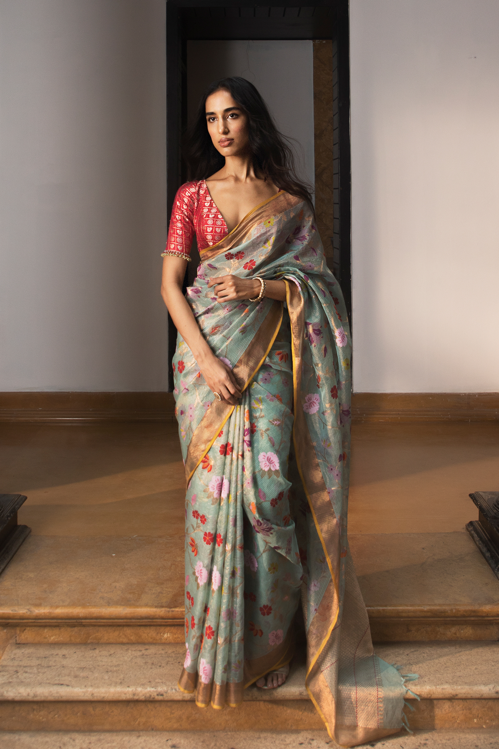 Plume Kota Doria Silk Saree