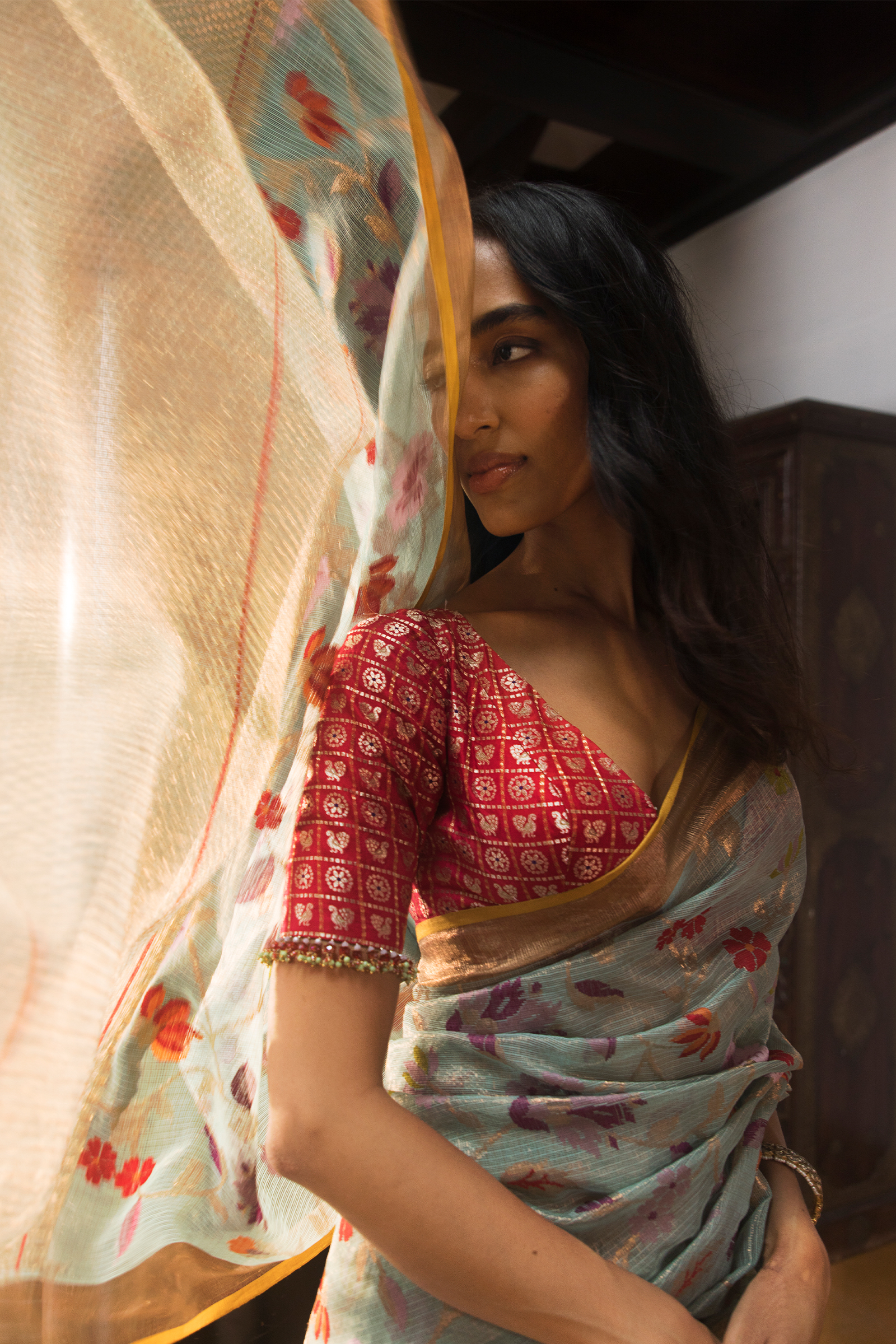 Plume Kota Doria Silk Saree