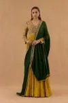 Mustard Yellow Silk Anarkali Set
