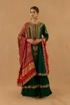 Forest Green Georgette Anarkali Set
