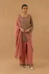 Dusty Rose Georgette Suit Set