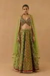 Moss Green Silk Lehenga set