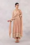Peach Georgette Anarkali set