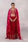 Deep Pink Silk Sharara Set