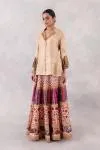 Beige Silk Lehenga Set