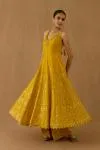 Marigold Georgette Anarkali set