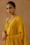 Marigold Georgette Anarkali set