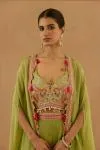 Pistachio Green Silk Sharara set
