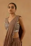 Mocha Brown Drape Saree