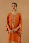 Tangerine Silk Sharara set