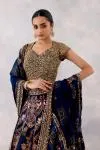 Deep Navy Silk Lehenga set