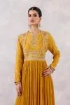Mustard Crepe Silk Suit set