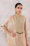 Champagne Gold Silk Kaftan Set