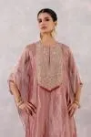 Petal Pink Chanderi Silk Kaftan set