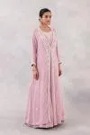 Lilac Georgette Anarkali Set