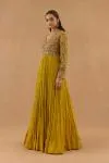 Mustard Yellow Silk Anarkali Set