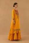 Mango Yellow Organza Anarkali Set