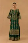 Emerald Green Silk Sharara Set