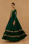 Forest Green Georgette Anarkali Set