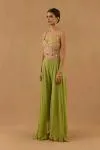 Pistachio Green Silk Sharara set