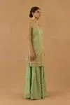 Pastel Green Silk Garara set