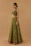 Moss Green Silk Lehenga set