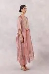 Petal Pink Chanderi Silk Kaftan set