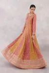 Coral Pink Georgette Anarkali set