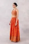 Orange Silk Sharara Set