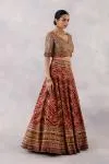 Deep Red Silk Lehenga Set