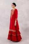 Red Georgette Anarkali set