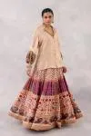 Beige Silk Lehenga Set