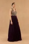 Plum Silk Gown