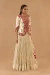 Ivory Tissue Silk Lehenga set