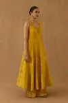 Marigold Georgette Anarkali set
