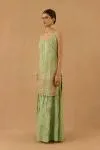 Pastel Green Silk Garara set