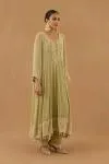 Sage Green Gerogette Anarkali set