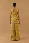 Mustard Yellow Georgette Sharara set