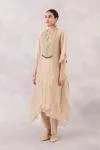 Champagne Gold Silk Kaftan Set