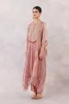 Petal Pink Chanderi Silk Kaftan set