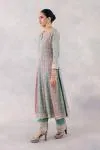 Teal Rose Georgette Anarkali set