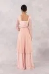 Blush Pink Crepe Sharara set