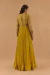 Mustard Yellow Silk Anarkali Set